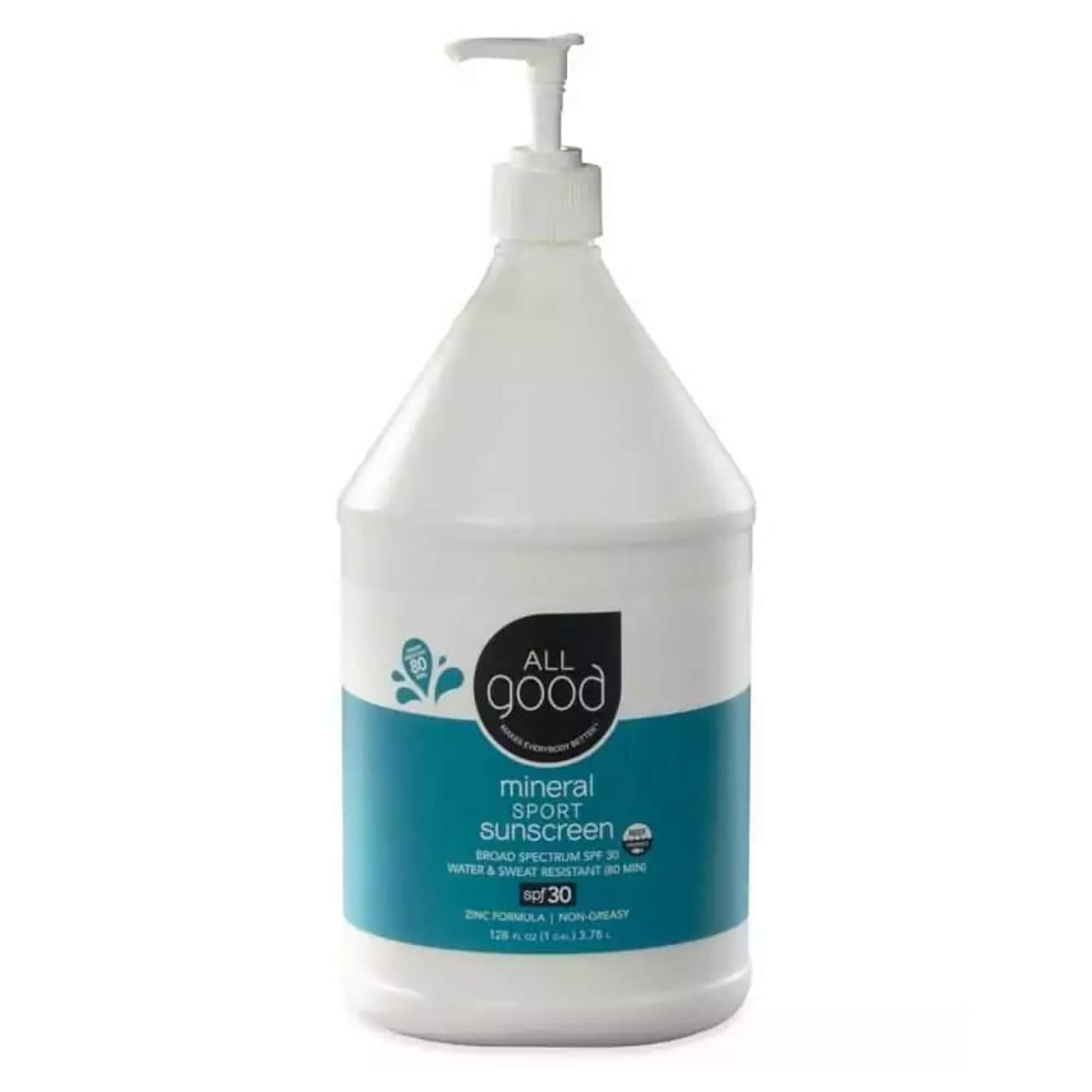 All Good Body Care - SPF30 Sport Mineral Sunscreen – Refill Size, 1 gallon - 1
