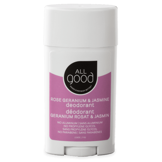 All Good Body Care - All Good Deodorant - Rose Geranium & Jasmine, 2.5 oz - 1