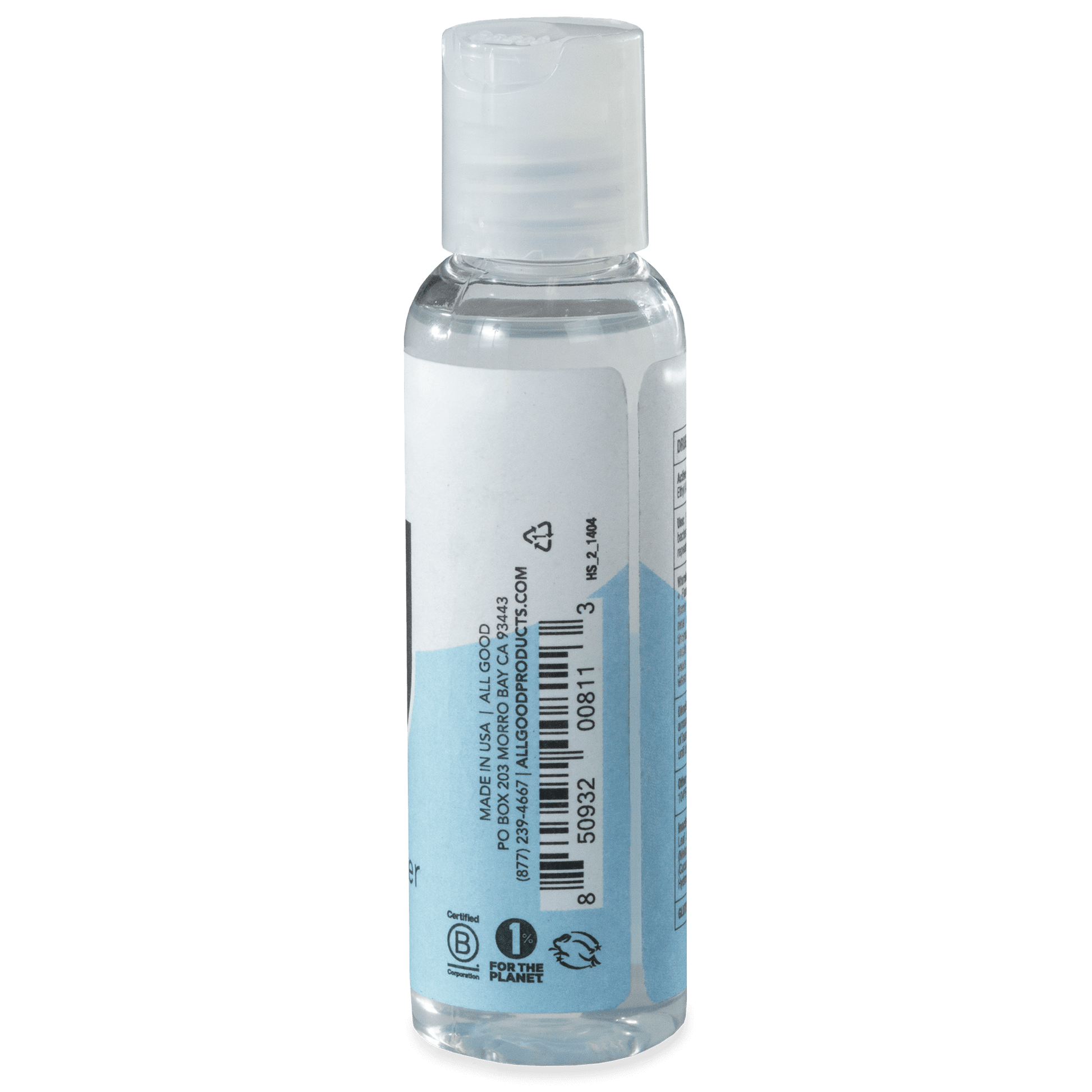 All Good Body Care - Unscented Hand Sanitizer Gel, 2 oz - 2 Pack - 2