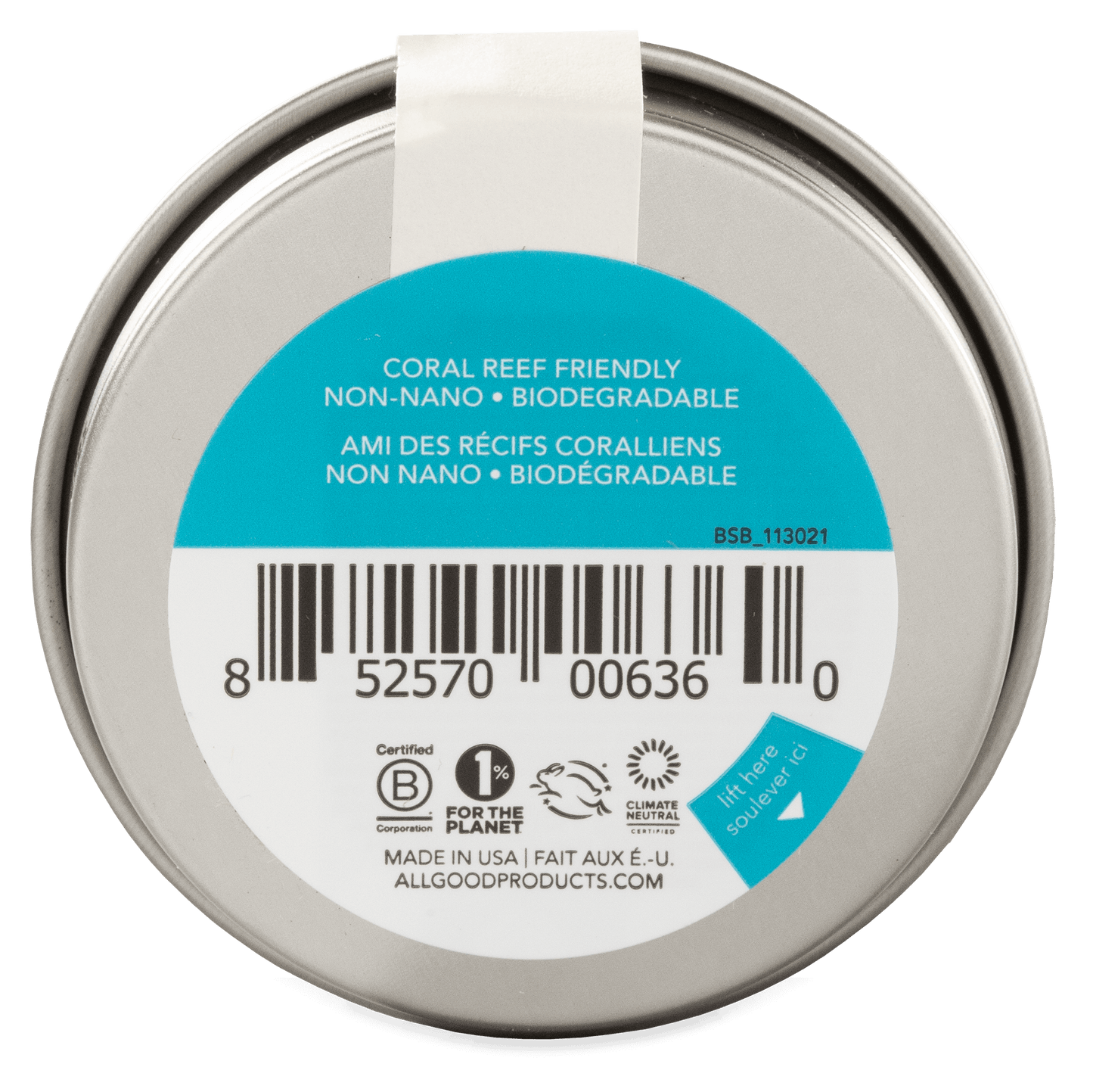 All Good Body Care - SPF50 Mineral Sunscreen Butter, 1 oz - 2