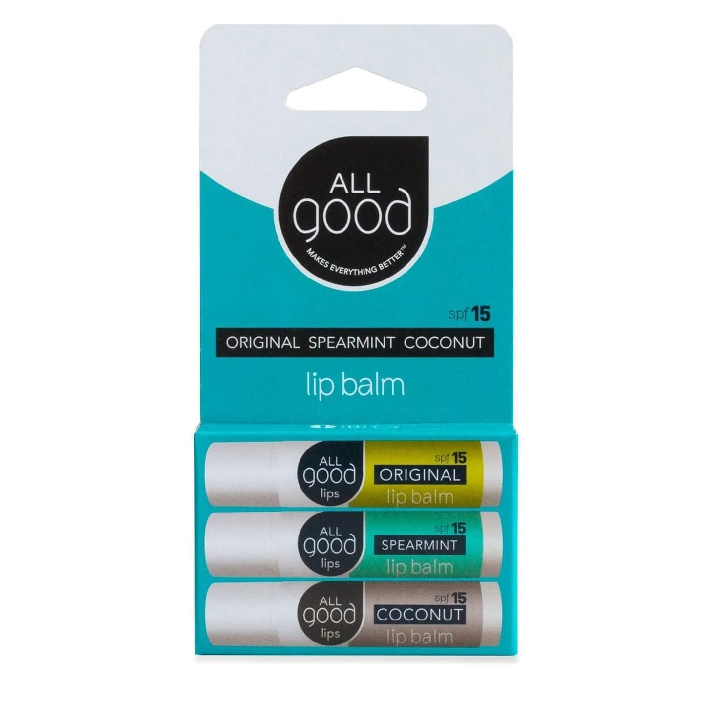 All Good Body Care - Assorted SPF 15 Lip Balms - 3 Pack