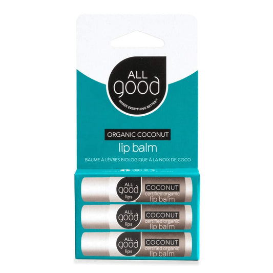 All Good Body Care - Organic Coconut Lip Balms - 3 Pack - 1