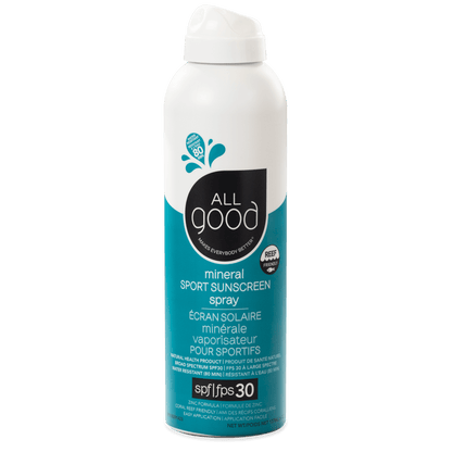 All Good Body Care - SPF30 Sport Mineral Sunscreen Spray, 6 oz - 1