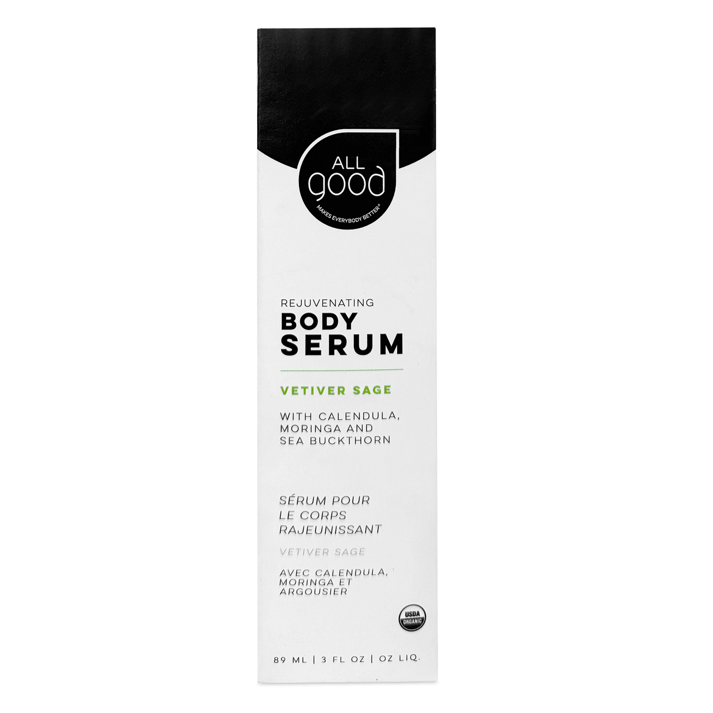 All Good Rejuvenating Body Serum Vetiver Sage - Front